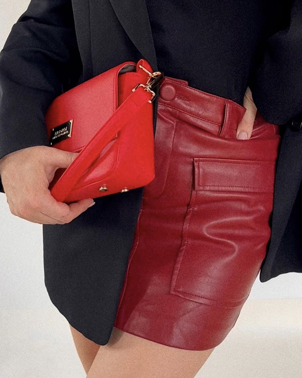 Torebka klasyczna prostokątna średnia Classy Bag Czerwona